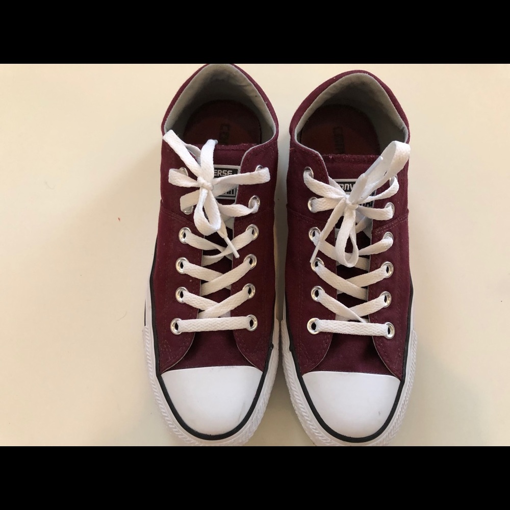 Burgundy Converse Sneakers